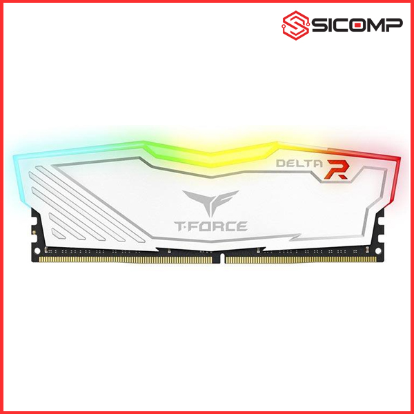 RAM DESKTOP TEAMGROUP DELTA RGB 8GB (1X8GB) DDR4 3200MHZ - trắng, Picture 1