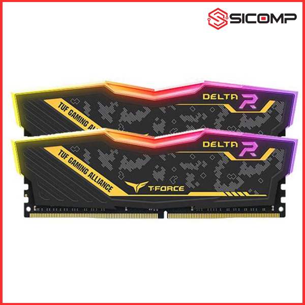 RAM DESKTOP TEAMGROUP T-FORCE DELTA TUF GAMING ALLIANCE RGB 32GB (2x16GB) DDR4 3200MHz LED, Picture 1