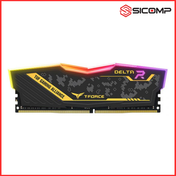 RAM DESKTOP TEAMGROUP T-FORCE DELTA TUF GAMING ALLIANCE RGB 8GB (1x8GB) DDR4 3200MHz LED, Picture 1