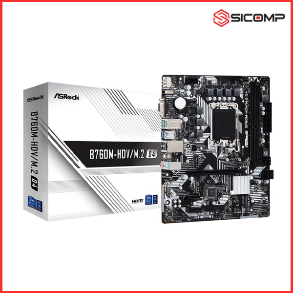 MAINBOARD ASROCK B760M-HDV/M.2 D4, Picture 1