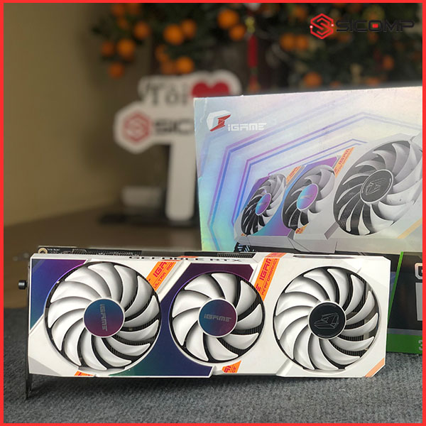 CARD MÀN HÌNH COLORFUL IGAME GEFORCE RTX 3070 TI ULTRA WHITE OC 8G-V  (LIKENEW | FULL BOX), Picture 1