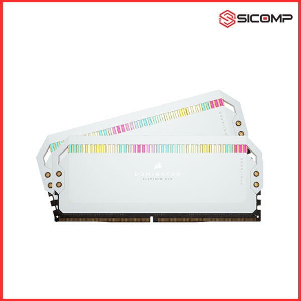 RAM DESKTOP CORSAIR DOMINATOR PLATINUM RGB WHITE HEATSPREADER 32GB (2x16GB) DDR5 5600MHZ (CMT32GX5M2B5600C36W), Picture 1