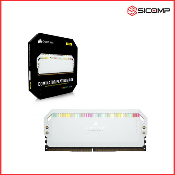 RAM DESKTOP CORSAIR DOMINATOR PLATINUM RGB WHITE HEATSPREADER 32GB (2x16GB) DDR5 5600MHZ (CMT32GX5M2B5600C36W), Picture 4