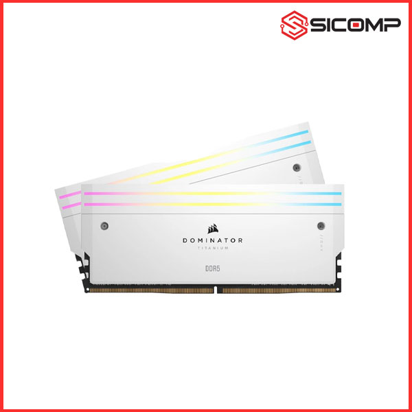 RAM DESKTOP CORSAIR DOMINATOR TITANIUM RGB WHITE HEATSPREADER 32GB (2x16GB) DDR5 6000MHZ (CMP32GX5M2B6000C30W), Picture 2