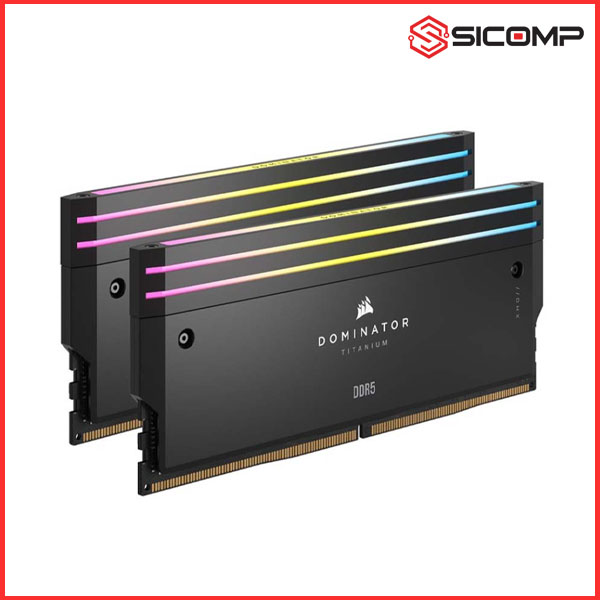 RAM DESKTOP CORSAIR DOMINATOR TITANIUM RGB BLACK HEATSPREADER 32GB (2x16GB) DDR5 6000MHZ (CMP32GX5M2B6000C30), Picture 1