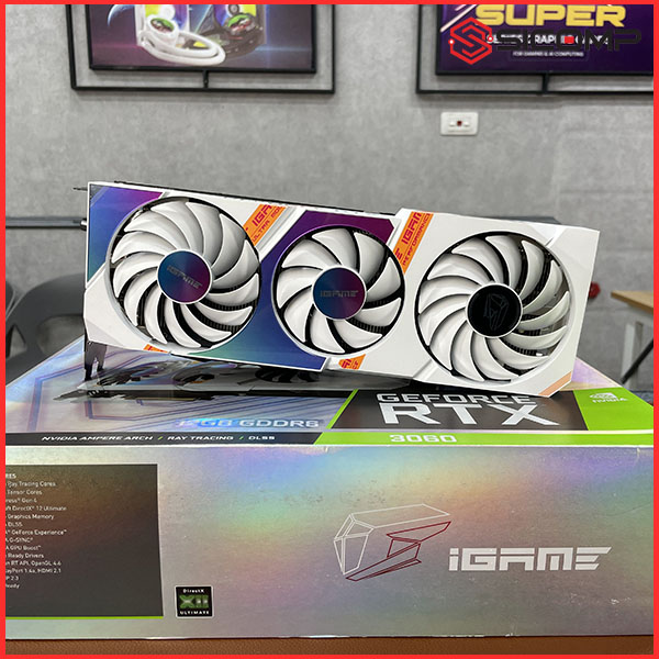 CARD MÀN HÌNH COLORFUL IGAME GEFORCE RTX 3060 ULTRA W OC 12G-V (FULL BOX | NHẬP KHẨU | NEW), Picture 1