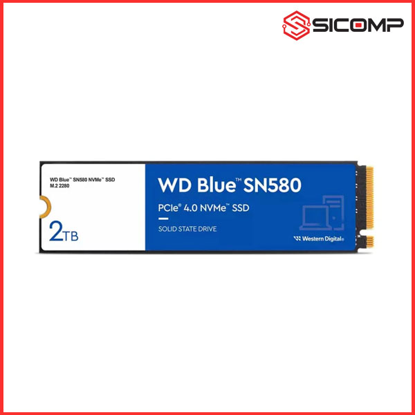 Ổ CỨNG SSD WESTERN DIGITAL BLUE SN580 2TB PCIE GEN4 x4 NVME M.2 WDS200T3B0E, Picture 1