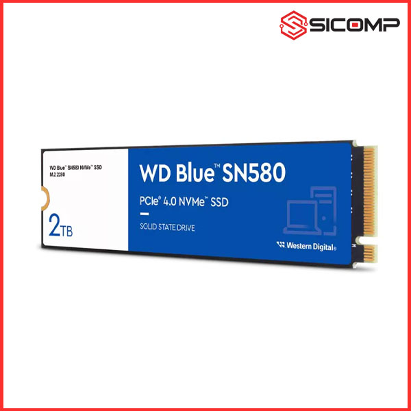 Ổ CỨNG SSD WESTERN DIGITAL BLUE SN580 2TB PCIE GEN4 x4 NVME M.2 WDS200T3B0E, Picture 2