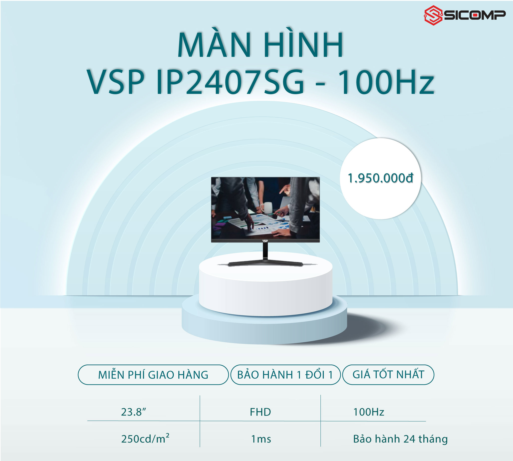 MÀN HÌNH VSP IP2407SG (23.8 INCH/FHD/IPS/100HZ/1MS), Picture 2