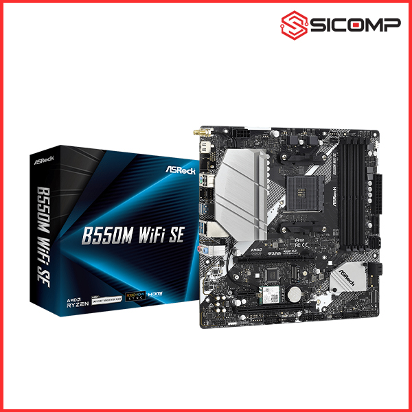 MAINBOARD ASROCK B550M WIFI SE (SOCKET AM4, M-ATX, 4 KHE RAM), Picture 1