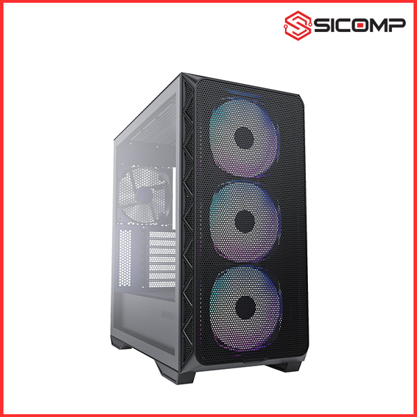 VỎ CASE MONTECH AIR 903 MAX (E-ATX, MID-TOWER, MÀU ĐEN, 4 FAN LẮP SẴN: 3x ARGB + 1x PWM), Picture 1