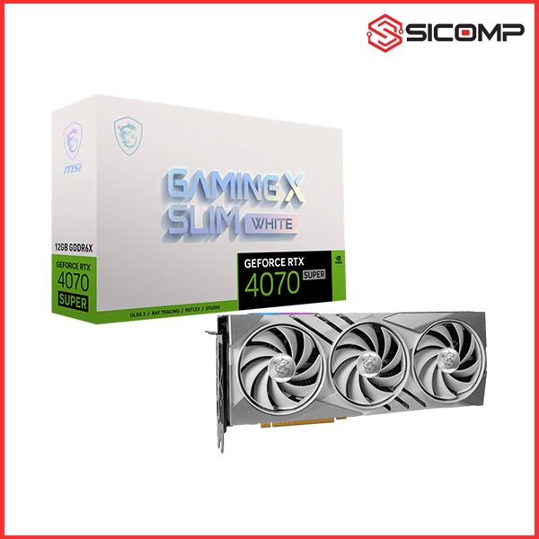 CARD MÀN HÌNH MSI GEFORCE RTX 4070 SUPER 12G GAMING X SLIM WHITE, Picture 1