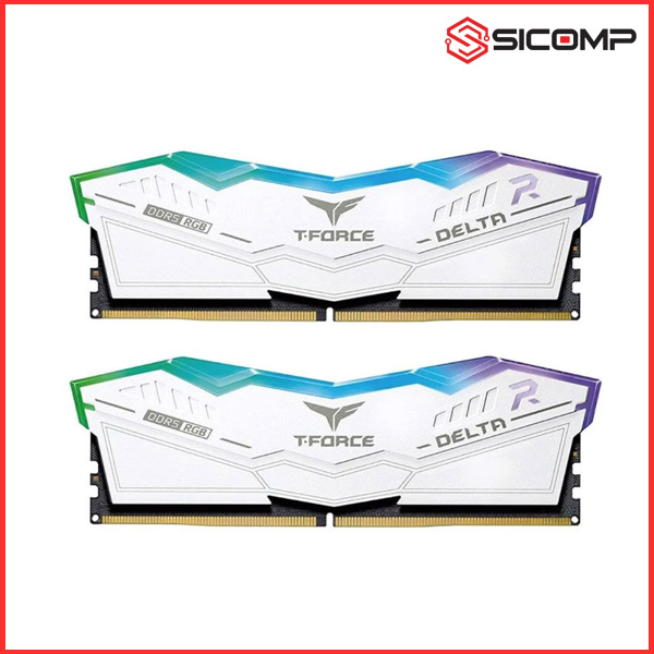 RAM TEAMGROUP T-FORCE DELTA RGB 32GB (2x16GB) DDR5 6000MHZ WHITE, Picture 1