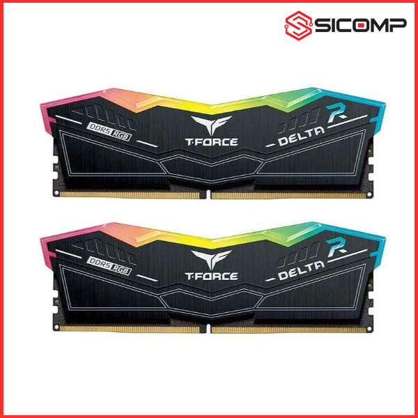 RAM TEAMGROUP T-FORCE DELTA RGB 32GB (2x16GB) DDR5 6000MHZ BLACK, Picture 1