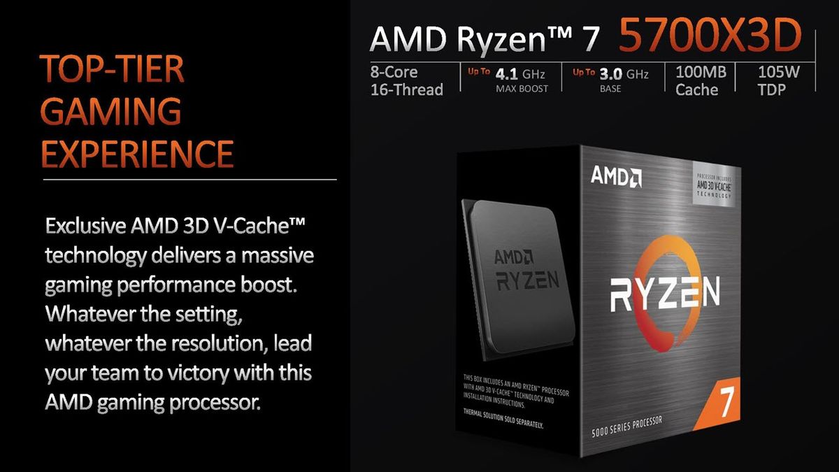 CPU AMD Ryzen 7 5700X3D