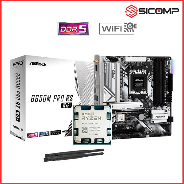 COMBO 7500F TRAY + MAINBOARD ASROCK B650M PRO RS WIFI, Picture 1