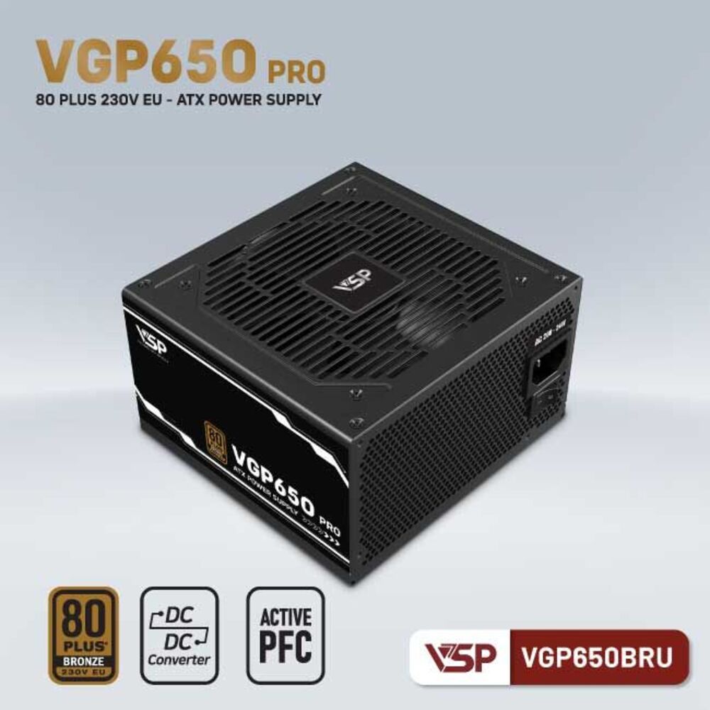 NGUỒN VSP VGP650BRU PRO (650W/ 80 PLUS BRONZE/ ATX/ ĐEN) (DC TO DC), Picture 2