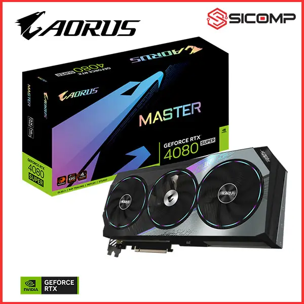 CARD MÀN HÌNH GIGABYTE GEFORCE RTX 4080 SUPER AORUS MASTER 16GB GDDR6X (GV-N408SAORUS-M-16GD), Picture 1