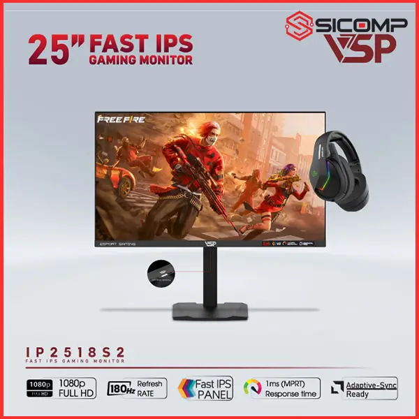 MÀN HÌNH GAMING VSP IP2518S2 (24.5 INCH - FULL HD - FAST IPS - 180HZ - 1MS - PHẲNG), Picture 1