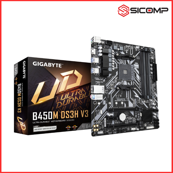 MAINBOARD GIGABYTE B450M DS3H V3 (AMD AM4/m-ATX/DDR4), Picture 1