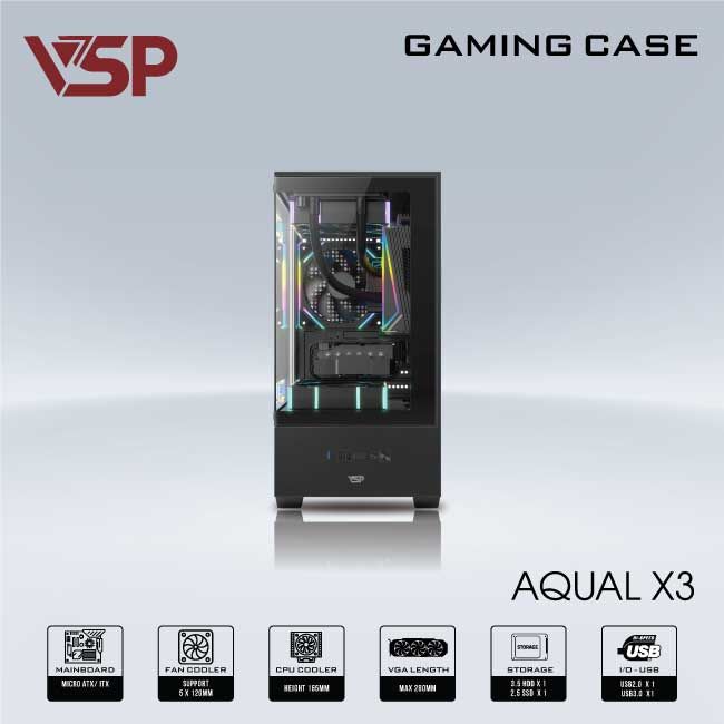 VỎ CASE VSP AQUAL X3 - ĐEN, Picture 2