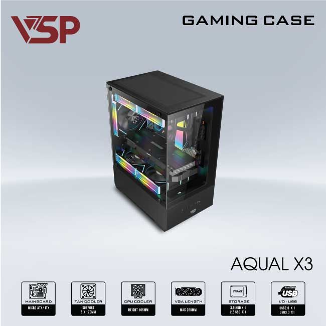 VỎ CASE VSP AQUAL X3 - ĐEN, Picture 3