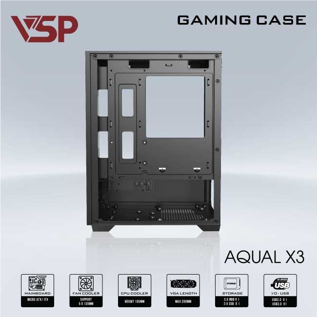 VỎ CASE VSP AQUAL X3 - ĐEN, Picture 4