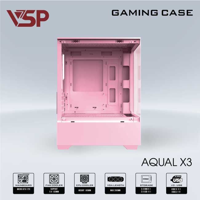 VỎ CASE VSP AQUAL X3 - HỒNG, Picture 1