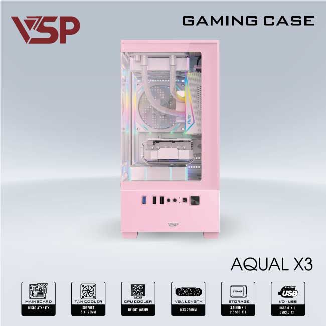 VỎ CASE VSP AQUAL X3 - HỒNG, Picture 2