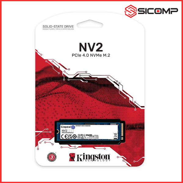 Ổ CỨNG SSD KINGSTON NV2 4TB NVME M.2 2280 PCIE GEN 4X4 (ĐỌC 3500MB/S - GHI 2800MB/S), Picture 2