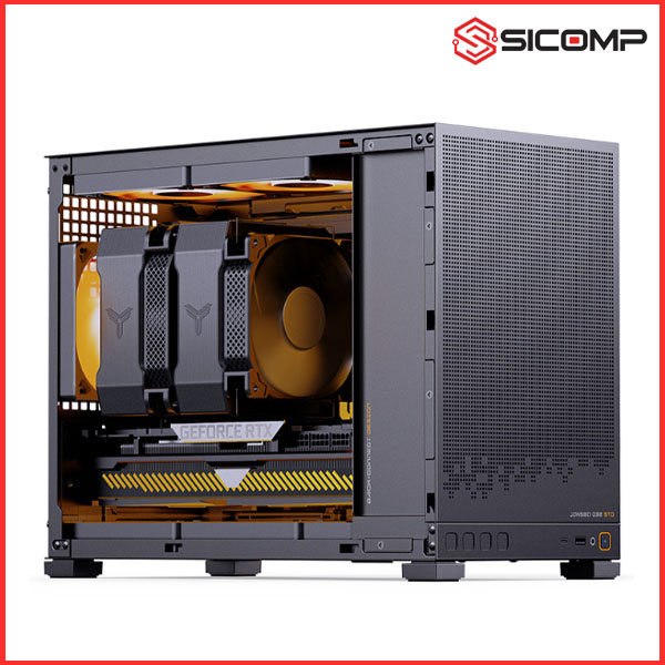 VỎ CASE JONSBO D32 STD BLACK (M-ATX, MÀU ĐEN), Picture 3