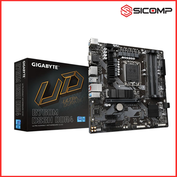 MAINBOARD GIGABYTE B760M DS3H DDR4, Picture 1